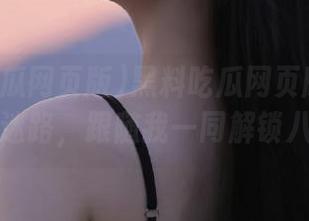 黑料吃瓜网页版：让你永不迷路，跟随我一同解锁八卦！